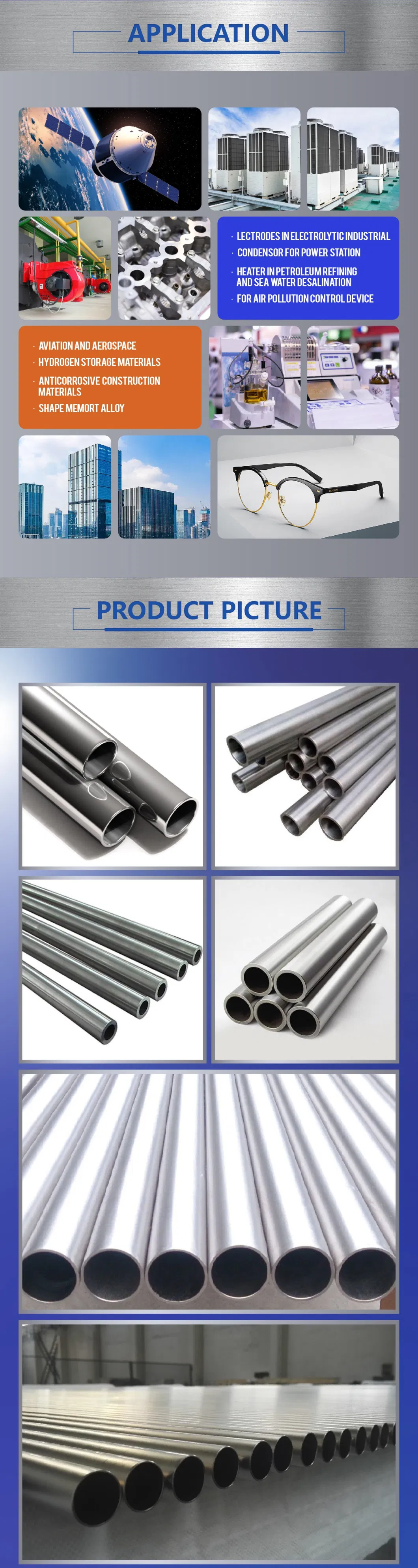 Prime Titanium Alloy Bar Price Alloy Pipe Ti6al4V Gr1 Gr2 ASTM B265 Gr1 Gr2 Gr3 Gr5 Gr7 Polished
